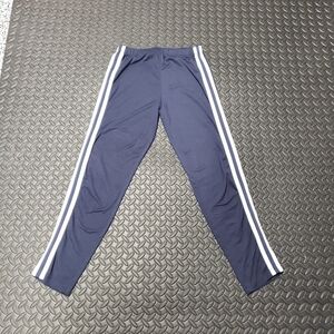 Knit works girls blue and white stripped athletic leggings size L(14)